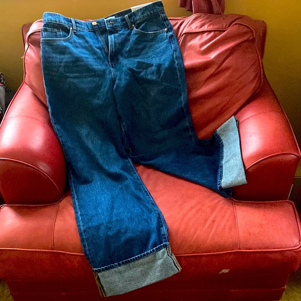 Loft Jeans- wide leg crop, Hugh-rise, regular fit, tall inseam